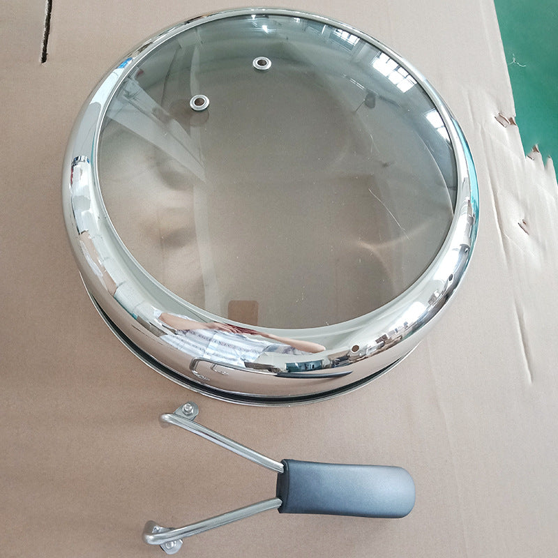 Itembabad Raised Stainless Steel and Glass Pot Lid – Hemispherical Design - product detail image 2