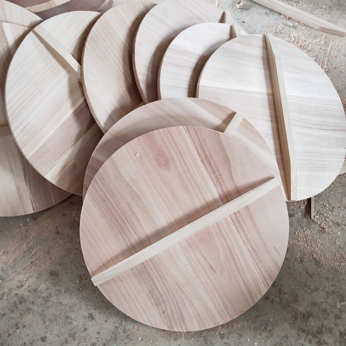 Itembabad Large Paulownia Wood Pot Lids – Set of 2 - product detail image 3