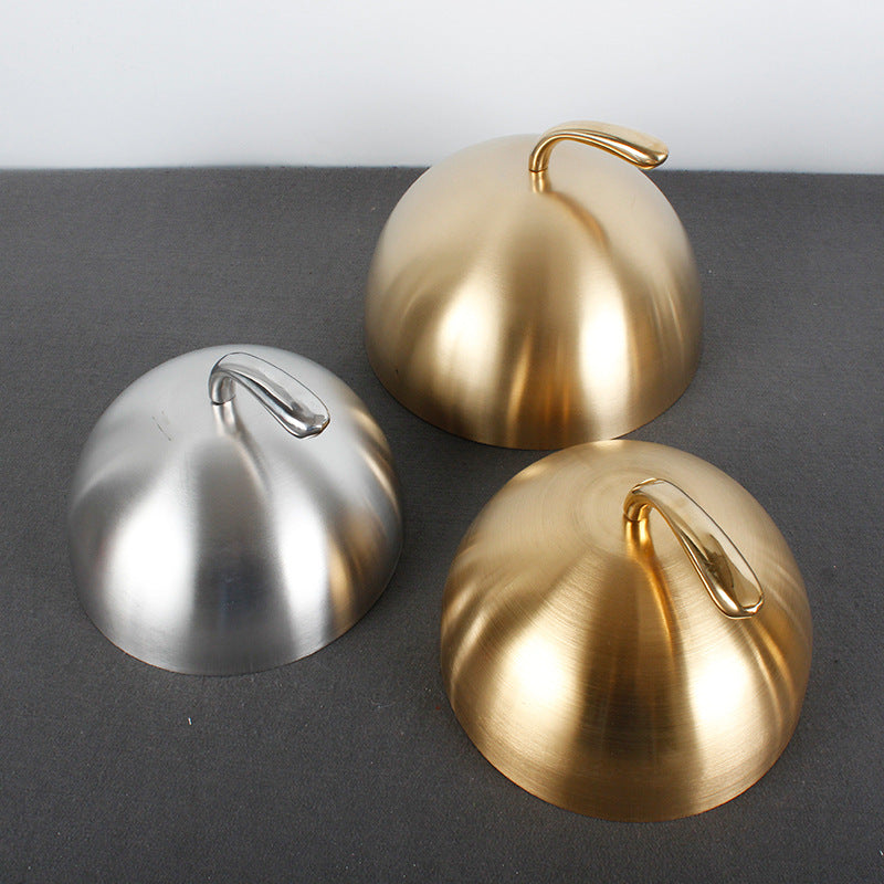 Itembabad Round Raised Stainless Steel Food Covers – Set of 2 - product detail image 4
