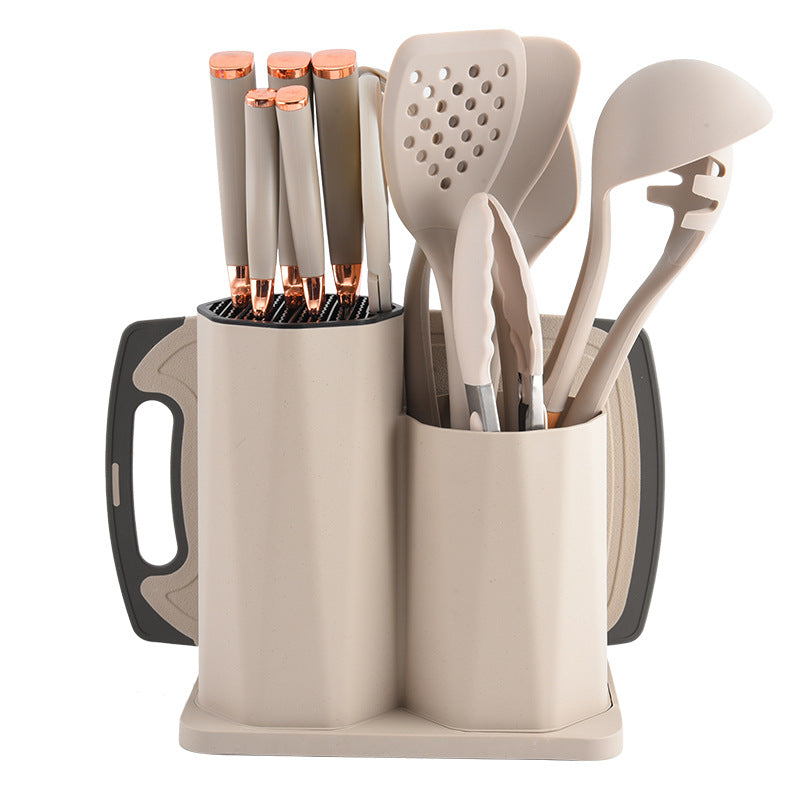 Itembabad 15-Piece Silicone Kitchen Utensil Set with Wooden Handles - product image 1