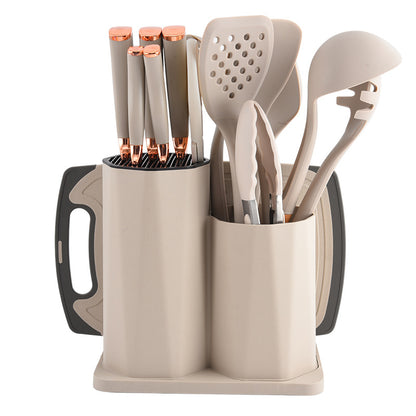Itembabad 15-Piece Silicone Kitchen Utensil Set with Wooden Handles - product image 1