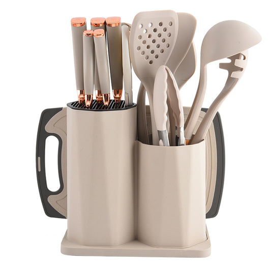 Itembabad 15-Piece Silicone Kitchen Utensil Set with Wooden Handles - product image 1