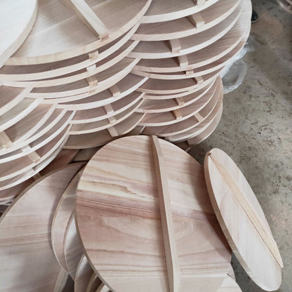 Itembabad Large Paulownia Wood Pot Lids – Set of 2 - product detail image 2